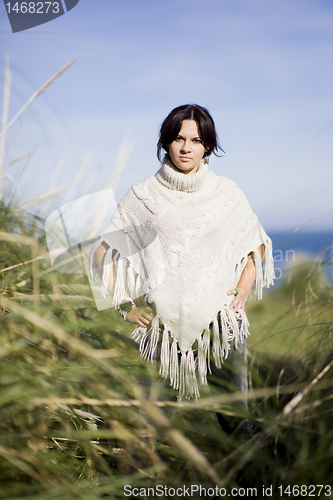 Image of young woman outdoor
