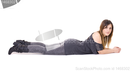 Image of isolated young woman