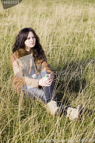 Image of young woman outdoor