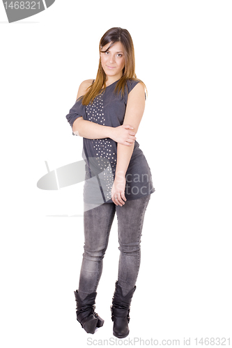 Image of isolated young woman