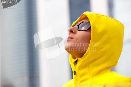 Image of girl in a black sunglasses