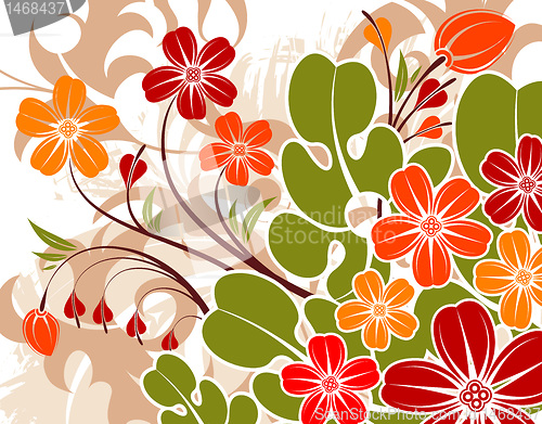 Image of Grunge flower background