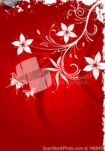 Image of Grunge Floral Frame