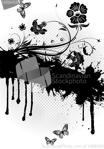 Image of Grunge Floral Background