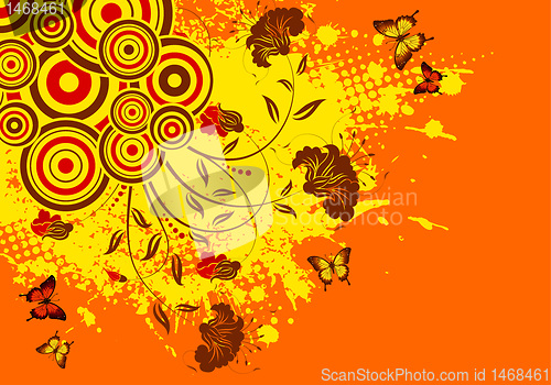 Image of Grunge Floral Background