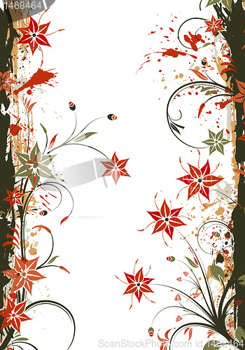 Image of Grunge Flower Frame