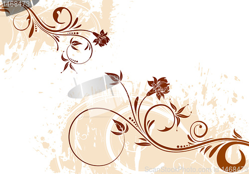Image of Grunge Floral Background