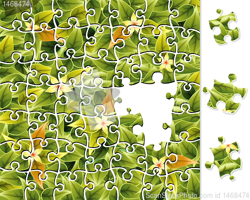 Image of Jigsaw Puzzle Flower Pattern