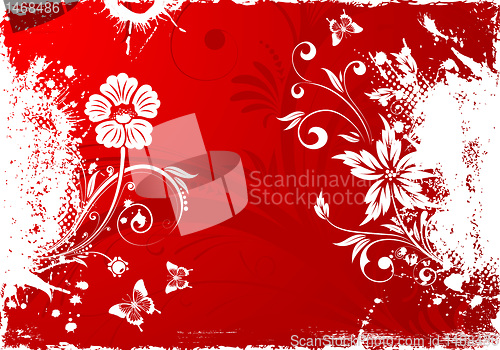 Image of Grunge Floral Background