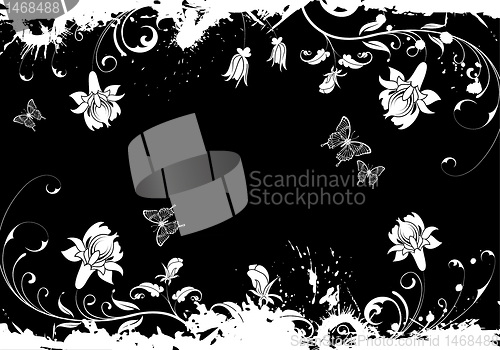 Image of Grunge Floral Background