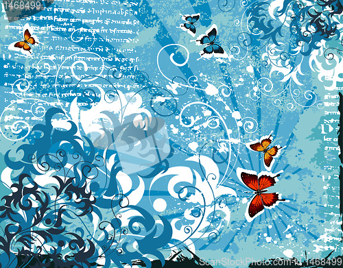 Image of Grunge floral background