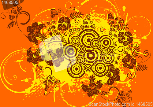 Image of Grunge Floral Background