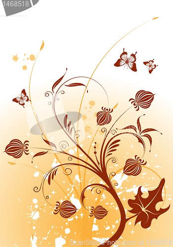 Image of Grunge Floral Background