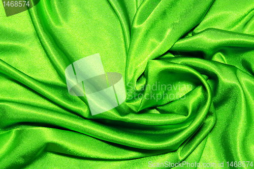 Image of green satin background