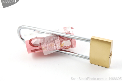 Image of Padlock with money