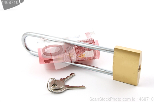 Image of Padlock with money