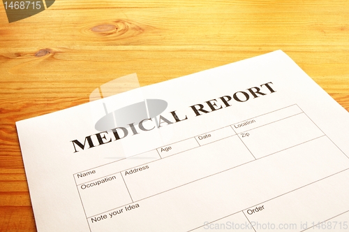 Image of medical report