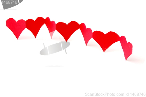 Image of red hearts showing love