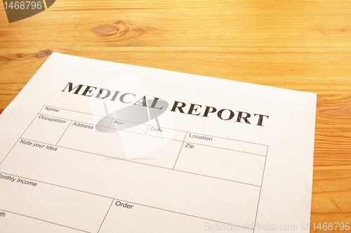 Image of medical report