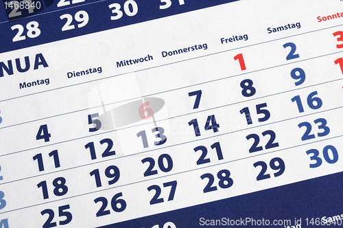 Image of calendar