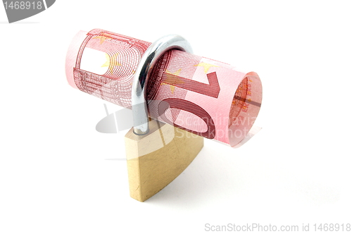 Image of Padlock with money