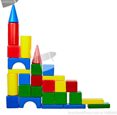 Image of Tower of color toy blocks