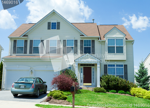 Image of Front View Vinyl Siding Single Family Home MD