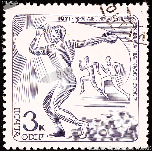 Image of Russia Postage Stamp Track Field Discus Race Man