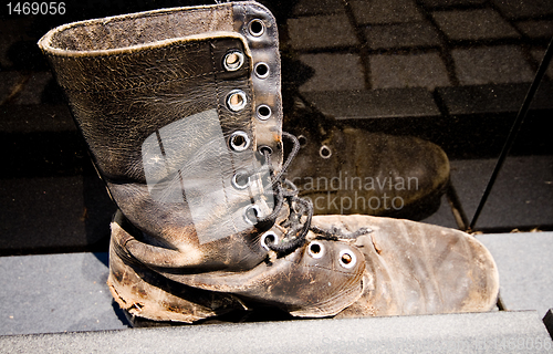 Image of Army Boot Vietnam Veterans Memorial Washington DC