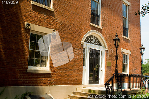 Image of Red Brick Federal Adamsesque Home Washington DC