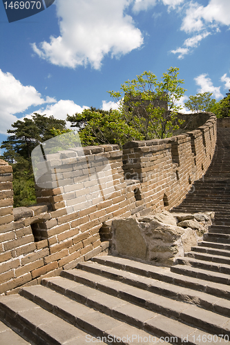 Image of Restored Steps Mutianyu Great Wall, Beijing, China