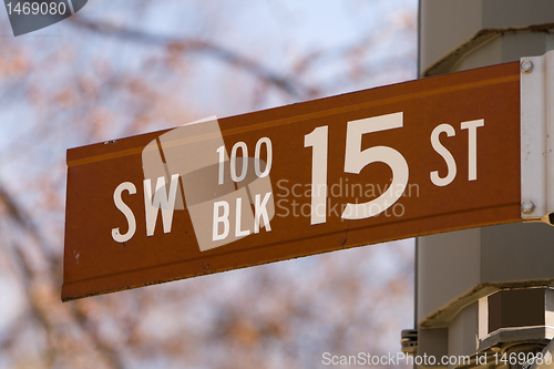 Image of Sign for 15th Street, Southwest, Washington DC