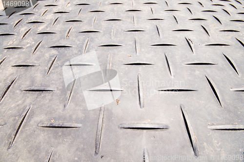 Image of Full Frame Crisscrossed Non Skid Metal Surface