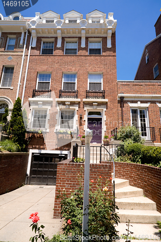 Image of Elegant Federal Red Brick Row Home Washington DC