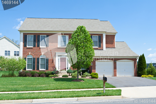 Image of Brick Faced Single Family Home, Suburban Maryland