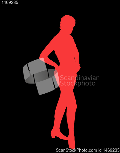 Image of silhouette of woman