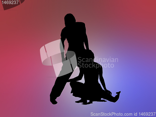 Image of silhouette of dancers