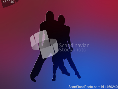 Image of silhouette of dancers