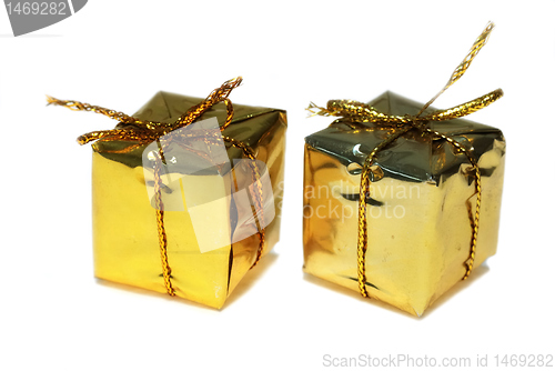 Image of Golden gift boxes