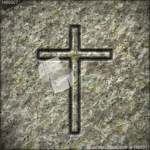 Image of stone texture with a cross