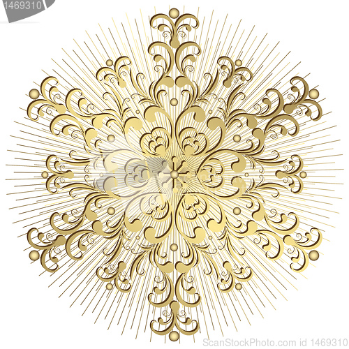 Image of Gold snowflake 