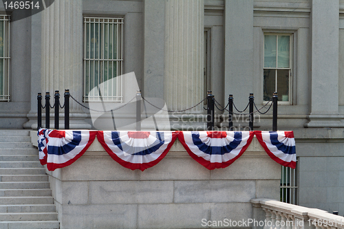 Image of Government Building Decorated July 4th Washington