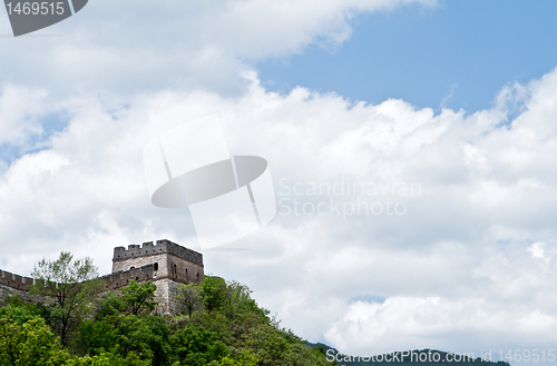 Image of Mutianyu Great Wall, Blue Sky, Near Beijing, China