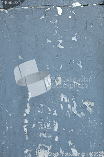 Image of XXXL Gray Paint and Poster Paper Scraps Peeling Off Wall