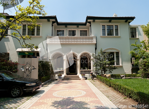 Image of Old Mediterranean Stucco Home in Shanghai, China