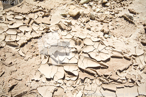 Image of Full Frame Dried Cracked Mud New Mexico
