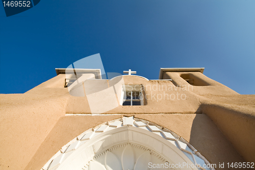 Image of San Francisco de Asis Church Mission Ranchos Taos Adobe