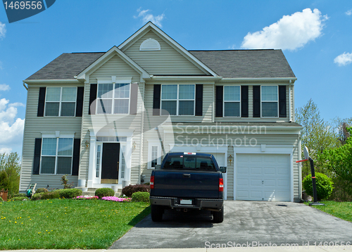 Image of Vinyl Siding Single Family House Suburban Maryland