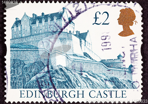 Image of Edinburgh Castle, Scotland Hilltop Fortress Wall