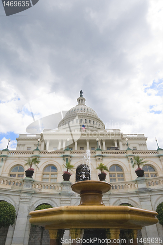 Image of US Capitol Building Brass Fountain Washington DC